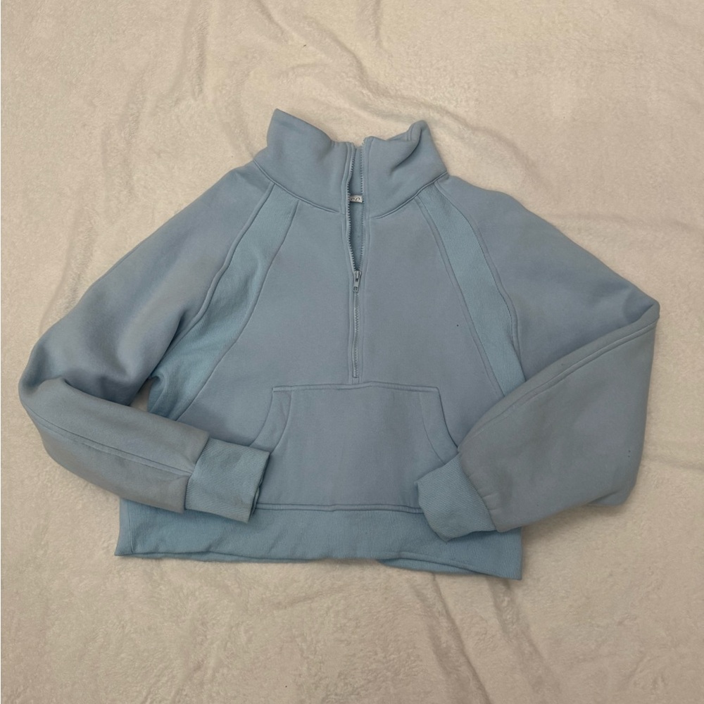 Light Blue Quarter-Zip Pullover - image 1